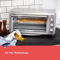 BLACK+DECKER Crisp 'N Bake Air Fry Countertop Convection Toaster Oven, XL Capacity, 8-Slice, 5-in-1, Fits 9” x 13” pan,12” Pizza, 60-Min Timer, Bake, Broil, Air Fry, Toast, Keep Warm, Stainless Steel - Image 4