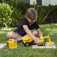 Cat Construction 7" Dump Truck, Loader & Excavator toys Combo Pack - Image 4