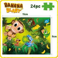 Banana Blast - Pull The Bananas Until The Monkey Jumps Game - Includes a Fun Colorful 24pc Puzzle by Goliath , Green - Image 7