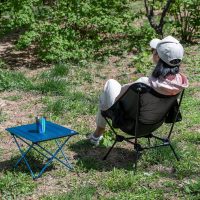 iClimb Ultralight Compact Camping Folding Beach Chair with Anti-Sinking Large Feet - Image 5