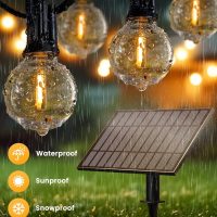 Brightown 108FT Solar String Lights Outdoor with Remote and 52 LED Shatterproof Bulbs, Dimmable & Timable, 3 Light Modes, Solar Patio String Lights Outdoor for Cafe, Garden, Deck, Outside Wedding - Image 2
