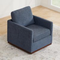 CHITA Swivel Accent Chair, FSC Certified Mid Century Modern Arm Chair for Living Room and Bedroom, Fully Assembled, Blue - Image 2