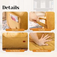 Bean Bag Chair with Filler, Bean Bag Sofa Chair with Tufted Soft Armrests Plush Lazy Sofa Comfy Chair,Large BeanBag Chair for Adults in Livingroom, Bedroom - Image 9
