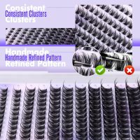 Pawotence Lash Clusters Wispy Cluster Eyelash Extensions 10-18mm Individual Lashes DIY Cluster Lashes Extension Soft Comfortable Eyelash Clusters with Thin Band - Image 6