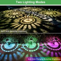 Nupostai 8 Pack Solar Pathway Lights, Multicolor & Warm White LED, IP67 Waterproof, Outdoor Garden Yard Lawn Landscape Decorative - Image 2