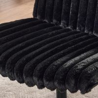 Roundhill Blynn Adjustable Swivel Criss Cross Chair, Wide Seat Office Chair Vanity Chair, Black - Image 8