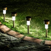 GIGALUMI Solar Lights Outdoor Waterproof,16 Pack Stainless Steel LED Solar Garden Lights for Patio, Lawn, Yard and Landscape(Cold White) - Image 3