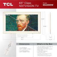 TCL 65-Inch Class NXTVISION Series QLED 4K UHD Google Smart TV Canvas Style Art Frame TV - QLED, 120hz, Matte Anti-Glare Screen, Free Bezel and Frame, Atmos, Free Art Included (65A300W, 2024 Model) - Image 3