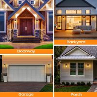 Outdoor Light Fixture Wall Mount, LED Exterior Lighting fixtures for Outside, Front Porch Lights, Waterproof Wall Sconce Lantern Lamp, Black Coach Lights for House, Patio, Garage, Doorway, Entryway - Image 7