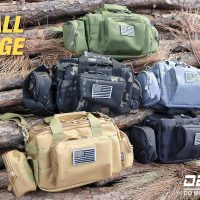 Gun Case Bag Small | Tactical 2-Pistol Bag Handgun Duffle Bag w/Lockable Zipper for Shooting Range Hunting Sports | US Flag Patch + MOLLE Pouch + Universal Holster Included - Image 7