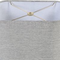 Aspen Creative 37002 Contemporary Oval Hardback Shaped Spider Construction Lamp Shade in Sliver Grey, 13 1/2" wide (8" + 13 1/2") x (8" + 13 1/2") x 10 1/2" - Image 4