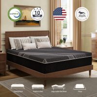 King Mattress 12 Inch Charcoal Memory Foam in a Box, CertiPUR-US Certified, Fiberglass Free, Gel Double Mattress, Made in The USA of US Foam, 80" × 76" × 12", Medium - Image 2