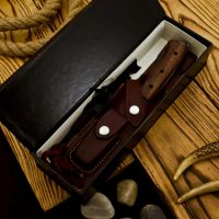 Azmera Bushcraft Hunting Knife with Fire Starter, Stainless Steel Fixed Blade Survival Knife,Handmade Knife with Leather Sheath, Outdoor Knife, Camping Knife - Image 7