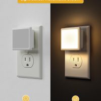 L LOHAS LED Night Lights Plug into Wall 2-Pack, 0.3W Plug in Night Light, Dusk to Dawn, 3000K Soft White, Bright Nightlight Auto-On/Off, for Adults Kids Room Bedroom Bathroom Hallway Kitchen, Non-Dim - Image 3
