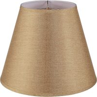 Aspen Creative 32096, Hardback Empire Transitional Spider Shade in Gold Brown with Burlap Textured Fabric, 9" Top x 16" Bottom x 13" Slant Height - Image 2