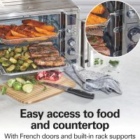 Hamilton Beach Sure Crisp 6-in-1 XL Digital Air Fryer Toaster Oven Combo, With Easy-Access French Doors, Bake, Broil, Toast, Pizza & Reheat Functions, 0.9 cu. ft. Capacity, Stainless Steel (31191) - Image 3