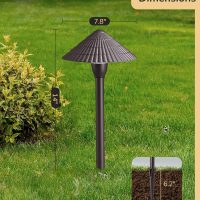 EDISHINE 5CCT Low Voltage Pathway Lights Wired, 2700K-5000K LED Landscape Path Lights, 12V AC/DC 3W 160LM Waterproof Outdoor Landscape Lighting for Sidewalk Garden Walkway, Aluminum, 4 Pack - Image 7