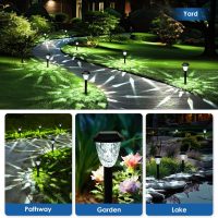GIGALUMI 8 Pack Solar Lights Outdoor, Solar Pathway Lights with Great Pattern, Waterproof Auto On/Off Solar Powered Light for Outside Yard Garden Walkway Driveway Lawn Pathway - Image 3