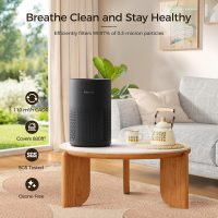 Purivortex Air Purifiers for Bedroom, Quiet Air Purifier with HEPA Filter for Pollen, Smoke, Dust, Pet Dander, Odor, Hair, Ozone Free, Covers Up to 880 Sq Ft, AC400 Black - Image 2