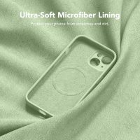 Magnetic for iPhone 15 Plus Case, Compatible with MagSafe, [Full Camera Protection][Screen Protector] Silicone Shockproof Protective Phone Case for iPhone 15 Plus 6.7", Matcha - Image 7