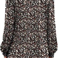 WIHOLL Long Sleeve Shirts for Women Mock Neck Tops Pleated Front Blouses Dressy Casual Fall Clothes 2025 Fashion - Image 5