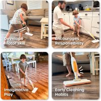 Quiggly Toy Spray Mop for Kids - Toddler Cleaning Set with Real Water Sprayer - Montessori Cleaning Set Mini Sweeper - Educational and Fun Kids Mop - Squeeze and Spray - Image 9