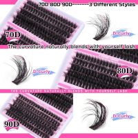 Volume Lash Extension Mink Thick Cluster Eyelash Extensions 10-18mm Lash Clusters Individual Lash Extensions DIY Clusters Lashes Extension at Home by Focipeysa (300pcs-70P+80P+90P 10-18mm) - Image 4