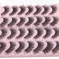 False Eyelashes 14mm Faux 3D Mink Lashes Natural Look Cat Eye Wispy Lashes Pack by Kiromiro, 14 Pairs - Image 6