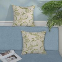 Fall Pillow Covers 18x18 Sage Green Pumpkin Decor Throw Pillows Case for Couch Maple Leaves Autumn Harvest Thanksgiving Farmhouse Indoor Outdoor Decorative Cushion Cases for Sofa Bed Set of 2 - Image 5