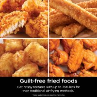 Ninja | Air Fryer | 4-in-1 Pro Air Fry, Roast, Reheat, Dehydrate | 5QT Capacity fits up to 4lbs of French Fries | 400F Max Temp | Nonstick Basket & Crisper Plate | 120V | Grey | AF141 - Image 8