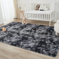 Andency Soft Area Rugs for Living Room Bedroom, 4x6 Non-Slip Fluffy Shag Carpet, Indoor Floor Fuzzy Shaggy Living Room Plush Rug for Kids Dorm Nursery Home Decor Aesthetic, Tie-Dyed Dark Grey - Image 4