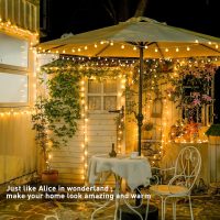 JMEXSUSS 100 LED Connectable Globe String Lights Indoor Bedroom, 33ft Warm White Christmas String Lights Plug in with Remote, 8 Modes Hanging Fairy Lights Outdoor for Room Classroom Dorm Party Decor - Image 5