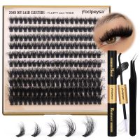 Focipeysa Lash Extension Kit Thick Eyelash Extension Kit 10-18mm Fluff Volume Lash Clusters 200D Individual Eyelashes Kit with Lash Bond, Lash Remover, Lash Applicator, DIY Lashes Extension - Image 7