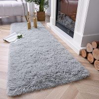 Chicrug Soft Runner Rugs for Bedroom Living Room Plush Fluffy Rug 2x6 Feet, Shag Furry Area Rug Carpet Non Shedding for Nursery Children Kids Girls Room Home Decorative, Grey - Image 2
