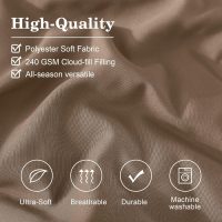 Monbix Queen Comforter Set - 7 Pieces Raw Umber Bed in a Bag Queen Bedding Sets with Comforters, All Seasons Down Alternative Comforter Bed Set with Sheets,Pillowcases & Shams - Image 5