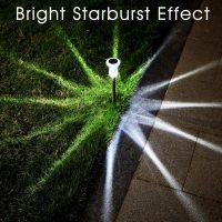 Solar Outdoor Lights, 10 Pack Waterproof Stainless Steel Solar Stake Lights for Pathway Garden Yard Path Walkway Driveway Lawn Patio Outside Decor, Cool White - Image 2