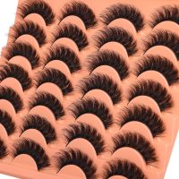 Short Lashes Natural Look False Eyelashes Thick Volume Faux Mink Lashes Pack Wispy Strip Fake Eyelashes Cat Eye Lashes that Look Like Extensions 14 Pairs - Image 6