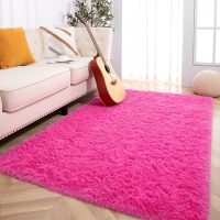 Foxmas Soft Fluffy Area Rugs for Bedroom Kids Room Plush Shaggy Nursery Rug Furry Throw Carpets for Boys Girls, College Dorm Fuzzy Rugs Living Room Home Decorate Rug, 2ft x 3ft, Hot Pink - Image 8
