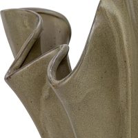 Bloomingville Stoneware Ruffled Vase, Sage - Image 4