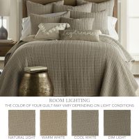 Levtex Home Mills Waffle King/Cal King Quilt Set (106x92in) with 2 Pillow Shams (36x20in) - Taupe - Cotton Waffle King Size Quilt Bedding Set - Lightweight, Soft, Pre-Washed - Image 4