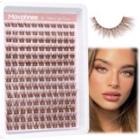 Brown Lash Clusters Natural Lash Extensions Wispy Eyelash Clusters 154 Pcs C-Curly Lashes Clusters for Everyday Wear Beginner Friendly Dark Brown Cluster Eyelash Extensions by Mavphnnee - Image 6