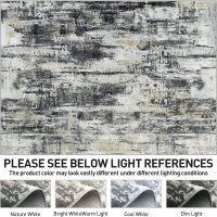5x7 Area Rugs Washable Rug: Modern Abstract Living Room Rug Soft Anti-Skid Thin Carpet Indoor Floor Non-Shedding Carpets for Bedroom Dining Room Farmhouse Nursery Home Office Black Grey Gold - Image 7