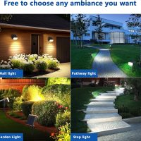 Solar Spot Lights Outdoor Waterproof IP65,4 Pack,2CCT(3000K/6500K),4 Lighting Modes Selectable, Solar Powered Yard Garden Solar Spot Lights for Outside Landscape Auto On/Off - Image 7