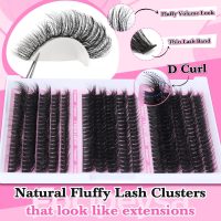 Volume Lash Extension Mink Thick Cluster Eyelash Extensions 10-18mm Lash Clusters Individual Lash Extensions DIY Clusters Lashes Extension at Home by Focipeysa (300pcs-70P+80P+90P 10-18mm) - Image 5