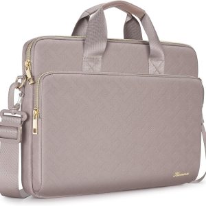 KIZUNA Laptop Sleeve Case 14 Inch Computer Shoulder Bag for 15" MacBook air M3 M2/Lenovo IdeaPad Slim 3i/IdeaPad Flex 5/15.4 MacBook Pro/14 Yoga Slim Pro X/14.4" Surface Laptop Studio 2/HP/Dell,Khaki
