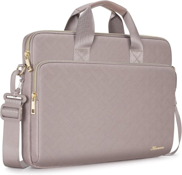 KIZUNA Laptop Sleeve Case 14 Inch Computer Shoulder Bag for 15" MacBook air M3 M2/Lenovo IdeaPad Slim 3i/IdeaPad Flex 5/15.4 MacBook Pro/14 Yoga Slim Pro X/14.4" Surface Laptop Studio 2/HP/Dell,Khaki