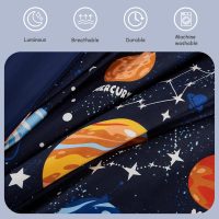 Twin Kids Comforter Set - 5 Pieces Twin Bedding Sets for Boys Girls Teen, Glow in The Dark Space Bed in A Bag with Sheets - Image 5