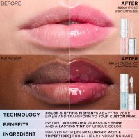 L'Oreal Paris Plump Ambition pH Hyaluron Lip Oil, Color Shifting Lip Tint with 24HR Hydration, Volumizing Shine and Lasting Color, 010 pH Cristal Ice - Image 8