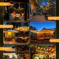Outdoor-String-Lights-Patio-Lights, 100FT ST38 Shatterproof Dimmable Waterproof Connectable LED Christmas Lights, Hanging Outside Light for Backyard, Porch, Deck, Balcony, Garden, Home Decor - Image 5