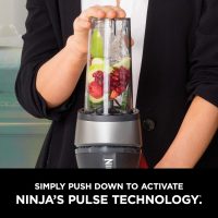 Ninja Fit Compact Personal Blender, Portable Blender for-Smoothies, Shakes, Food Prep, and Frozen Blending, 700-Watt Base, (2) 16-oz. Cups and Spout Lids, Black QB3001SS - Image 3